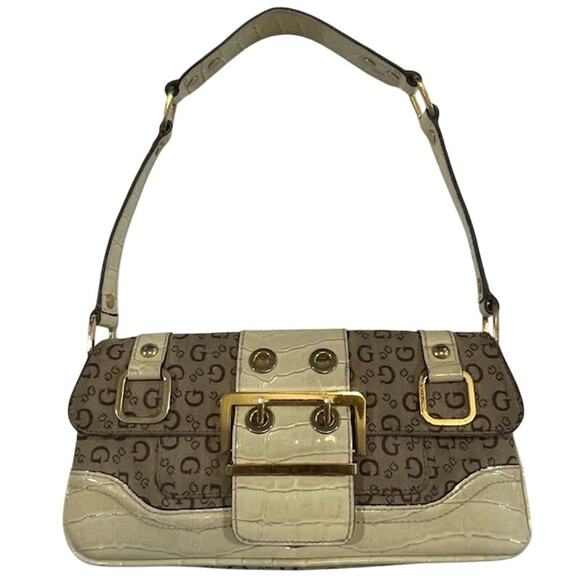 Guess Y2k Vintage handbag, baguette style, slouch bag w/logo - Picture 1 of 9